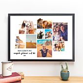 Personalisierbares Fotocollage Poster mit 9 Fotos