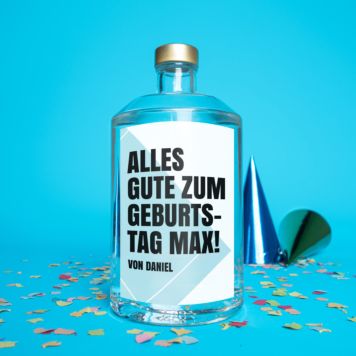 Personalisierbarer Wodka mit Text