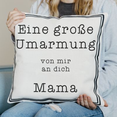 Personalisierbarer Kissenbezug mit Text