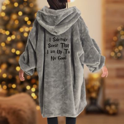 Personalisierbare Hoodie Decke mit Text