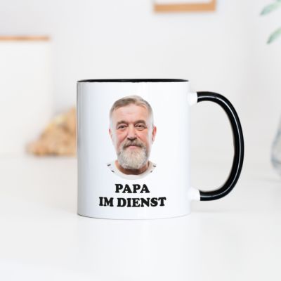 Personalisierbare Tasse mit Gesicht und Text