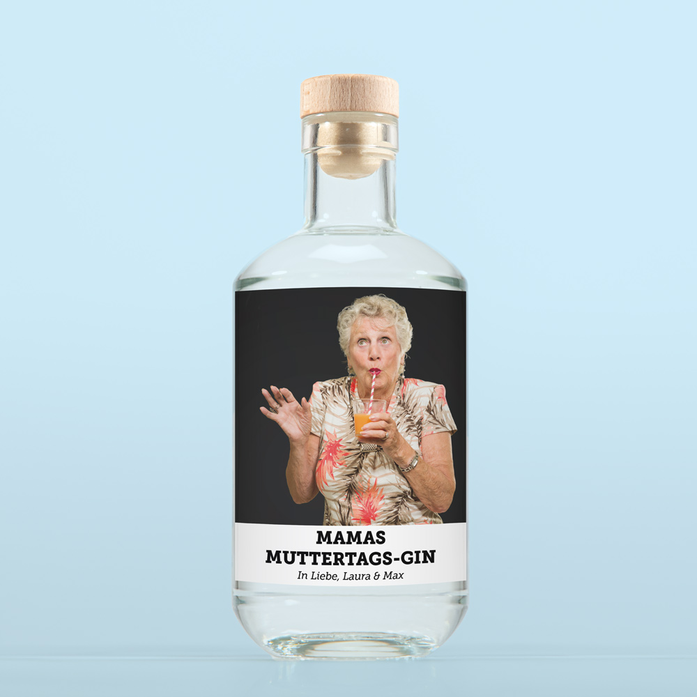 geschenke für mama personalisierbarer gin mit foto