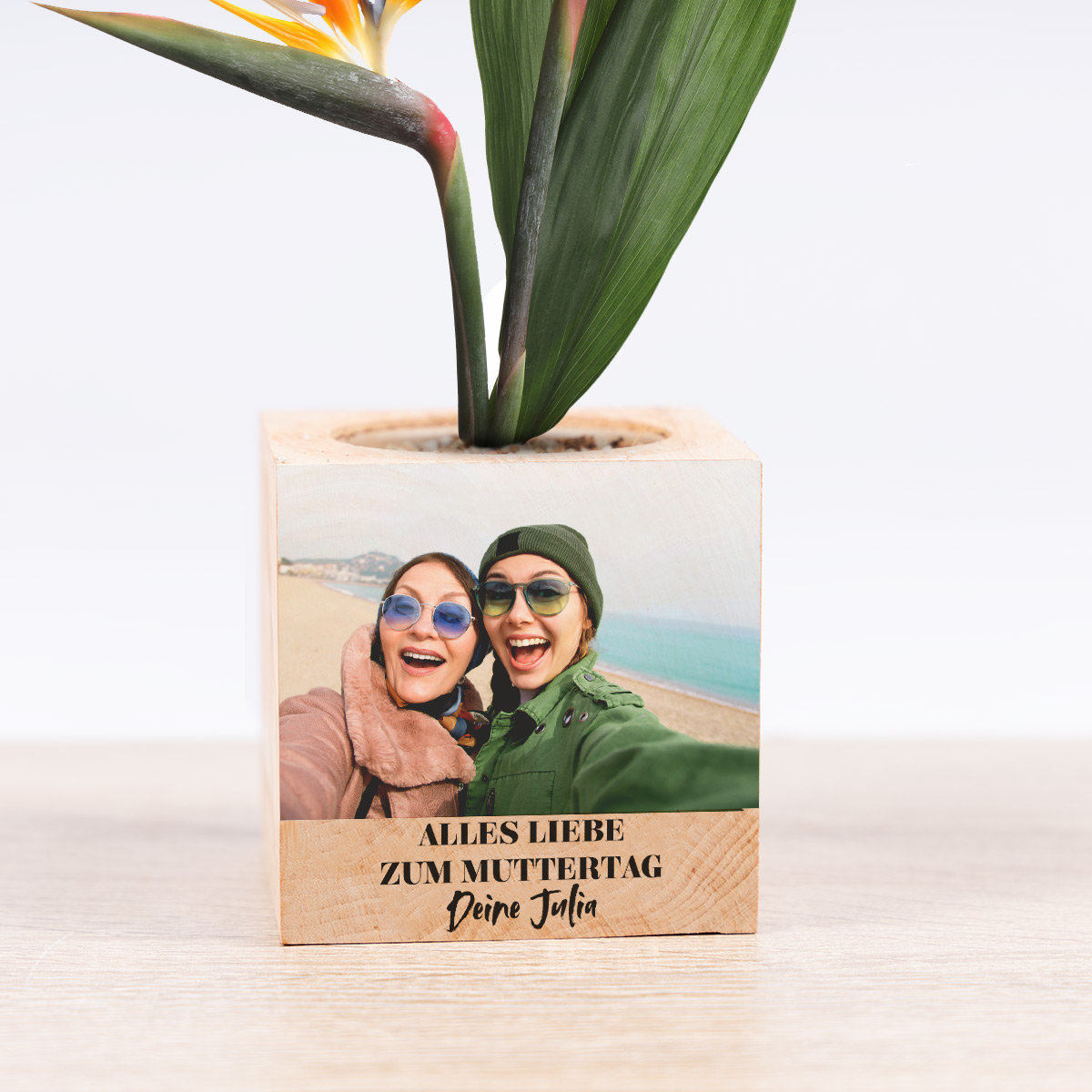 Muttertagsgeschenke personalisierbarer Ecocube mit Foto und Text