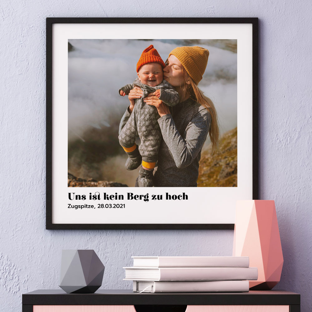 Geschenke für Mama Poster mit Bild und Text