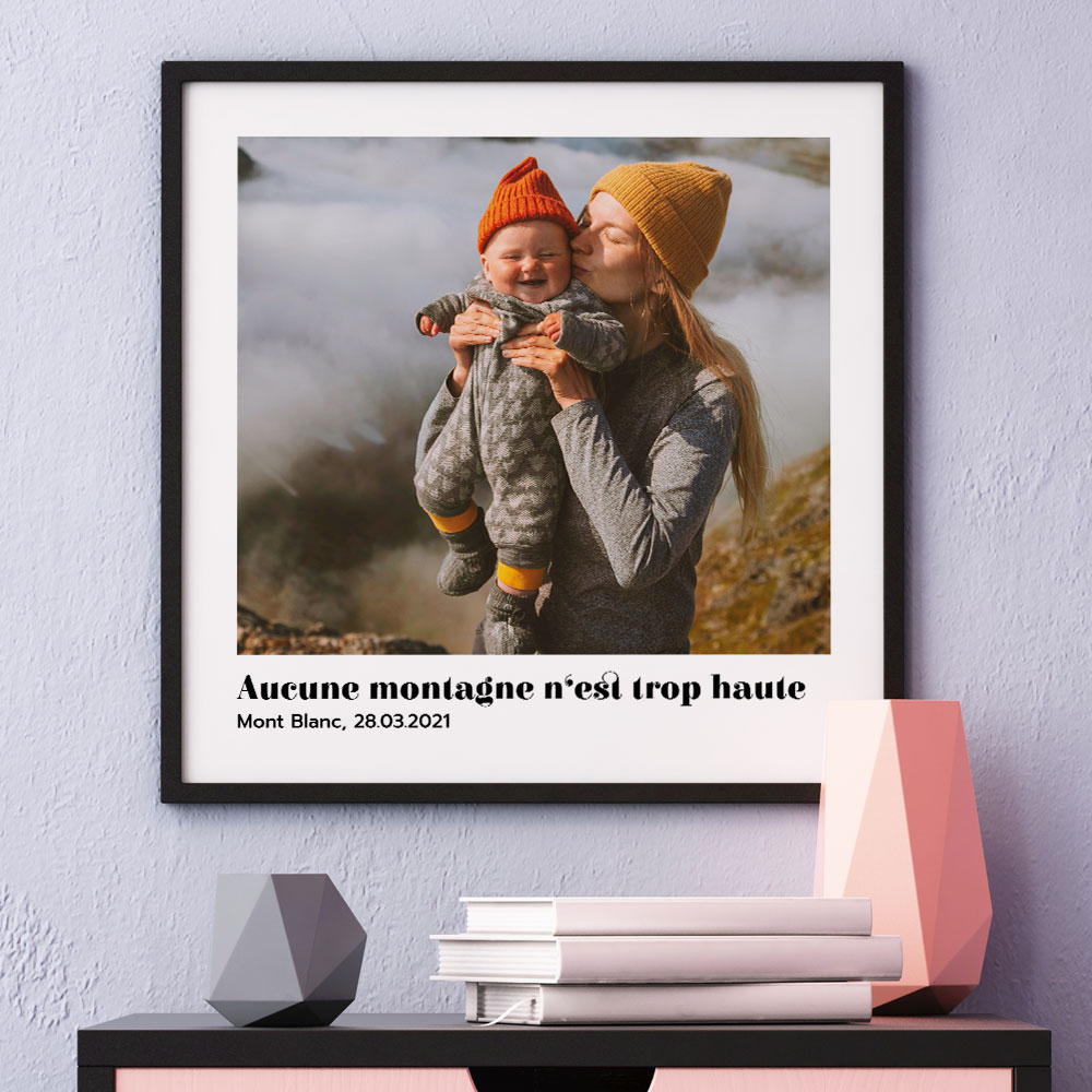 cadeau maman Poster avec Photo et Texte