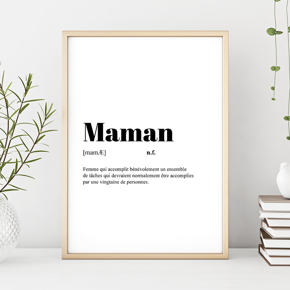 cadeau maman Poster Personnalisable Définition