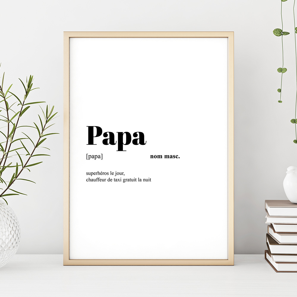 cadeau papa Poster Personnalisable Définition