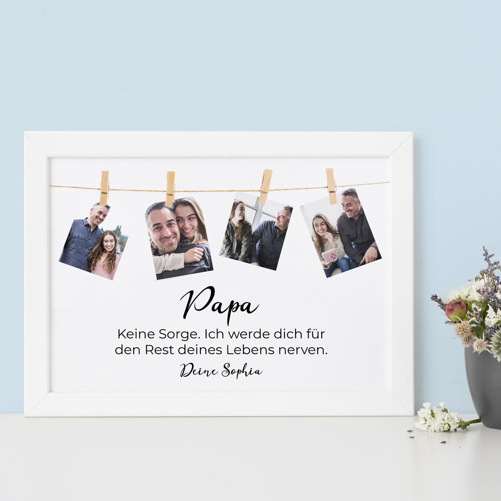 Vatertagsgeschenke Personalisierbares Poster mit Fotos und Text