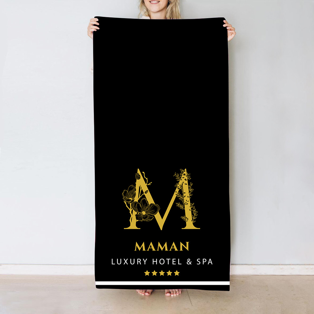 cadeau maman Serviette avec Monogramme Design Hôtel