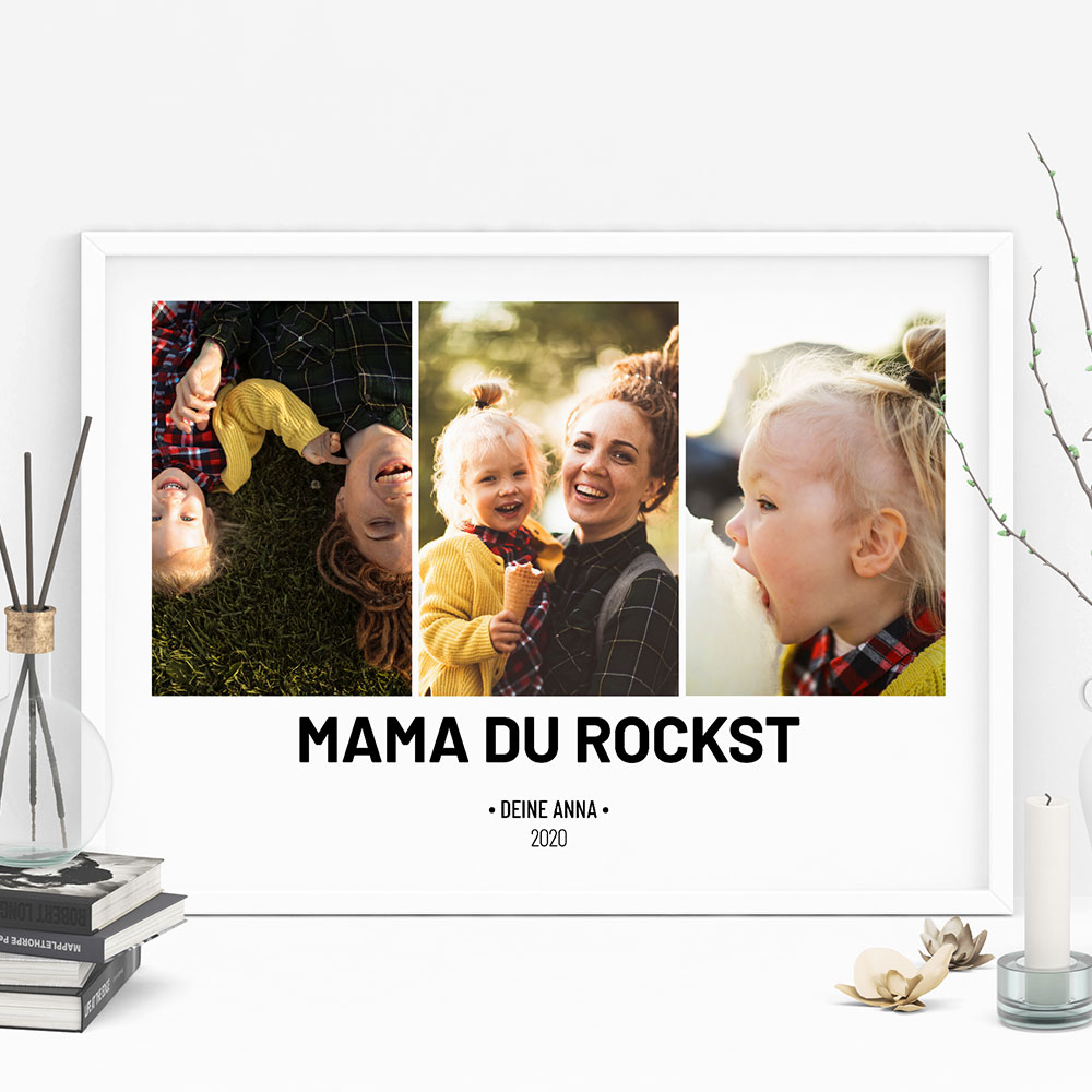 geschenke für mama personalisierbares poster mit fotos